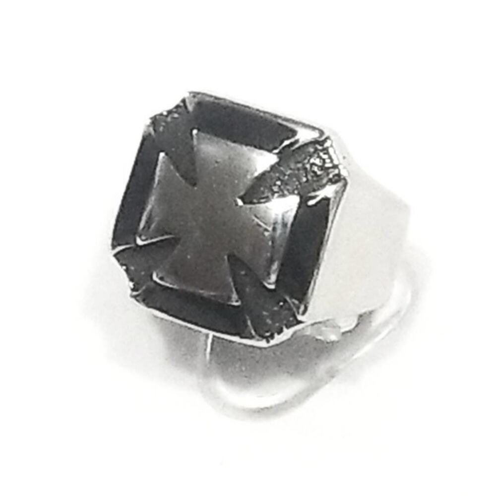 316L stainless steel biker cross hypoallergenic tarnish resistant ring size 9 - Picture 1 of 3